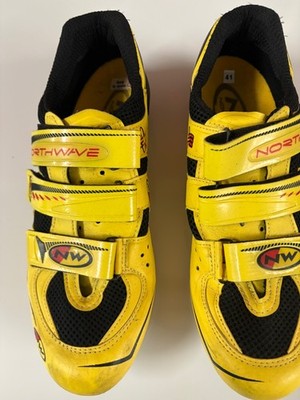 Northwave lightly used Yellow Road bicycle shoes men Sz 41