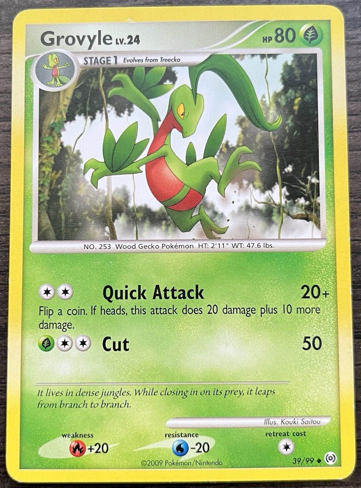 Grovyle 39/99 Pokemon TCG Platinum Arceus Uncommon Light Play LP