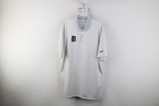 Nike Golf Mens Size XL Old English D Detroit Tigers Baseball Striped Polo Shirt
