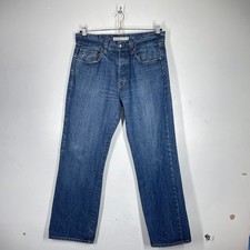 Nigel Cabourn Jeans Herren 34 S Blau Med Wash Regular Straight Utility