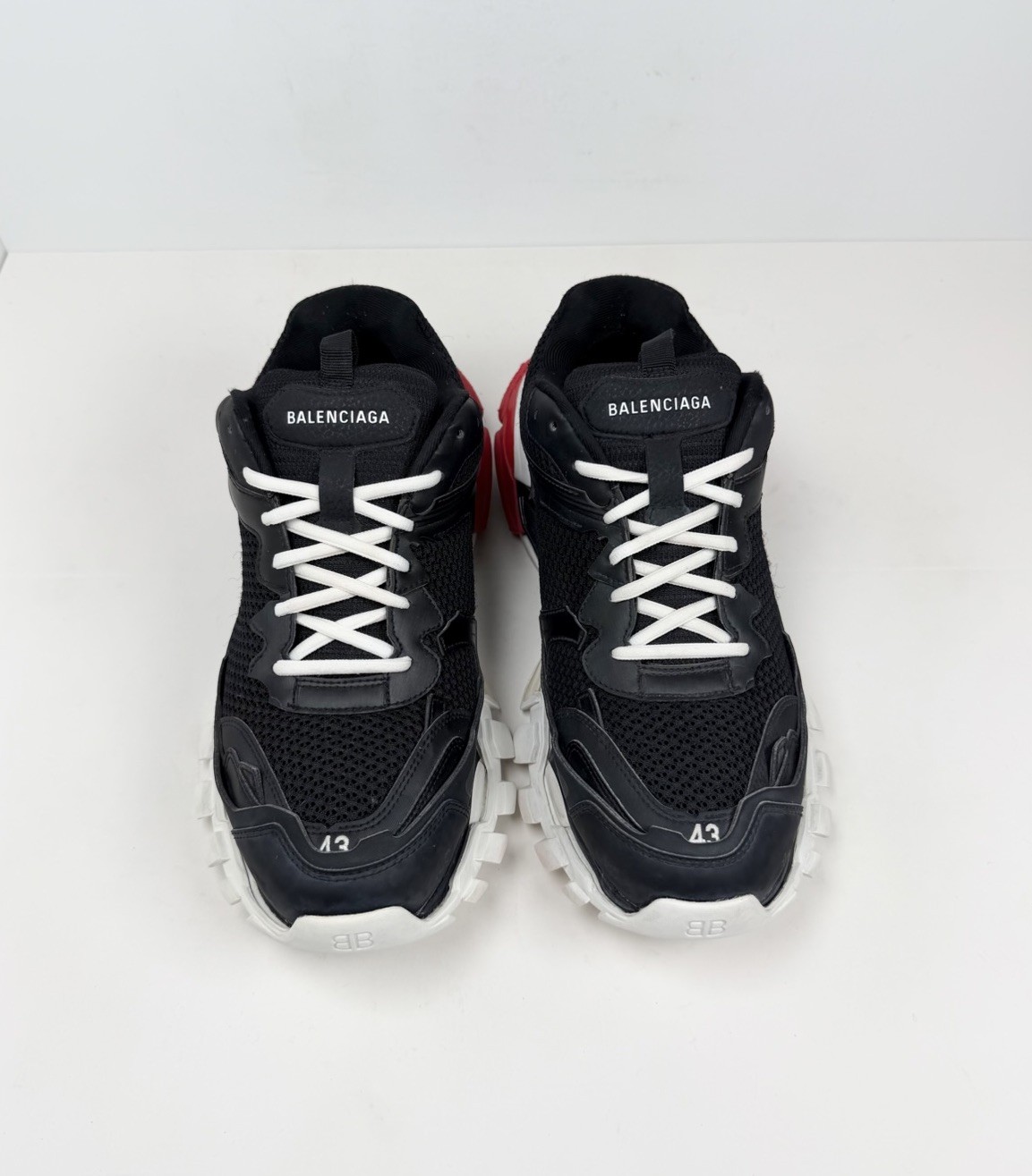 Size 43EU/10US - Balenciaga Track.3 Distressed Black/Red Trainers❤️ RETAIL $1.2K thumbnail 2