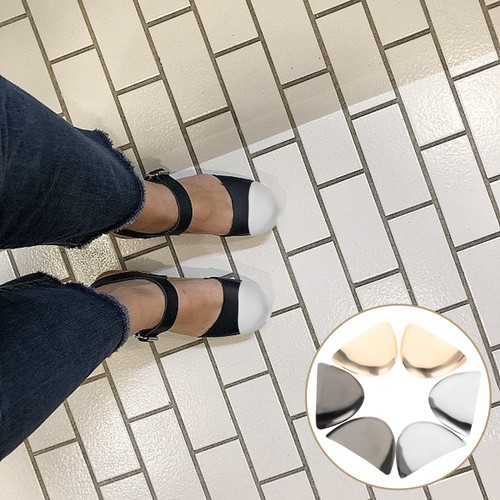 6 Pcs Shoe Protection Metal Cover Heel Caps Boots Pointed Protector - 第 4/12 張圖片