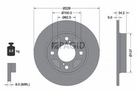 2X Pagid Bremsscheibe 56036NC FüR Suzuki Swift 5 AZ Baleno FW EW A1K310 A2L310