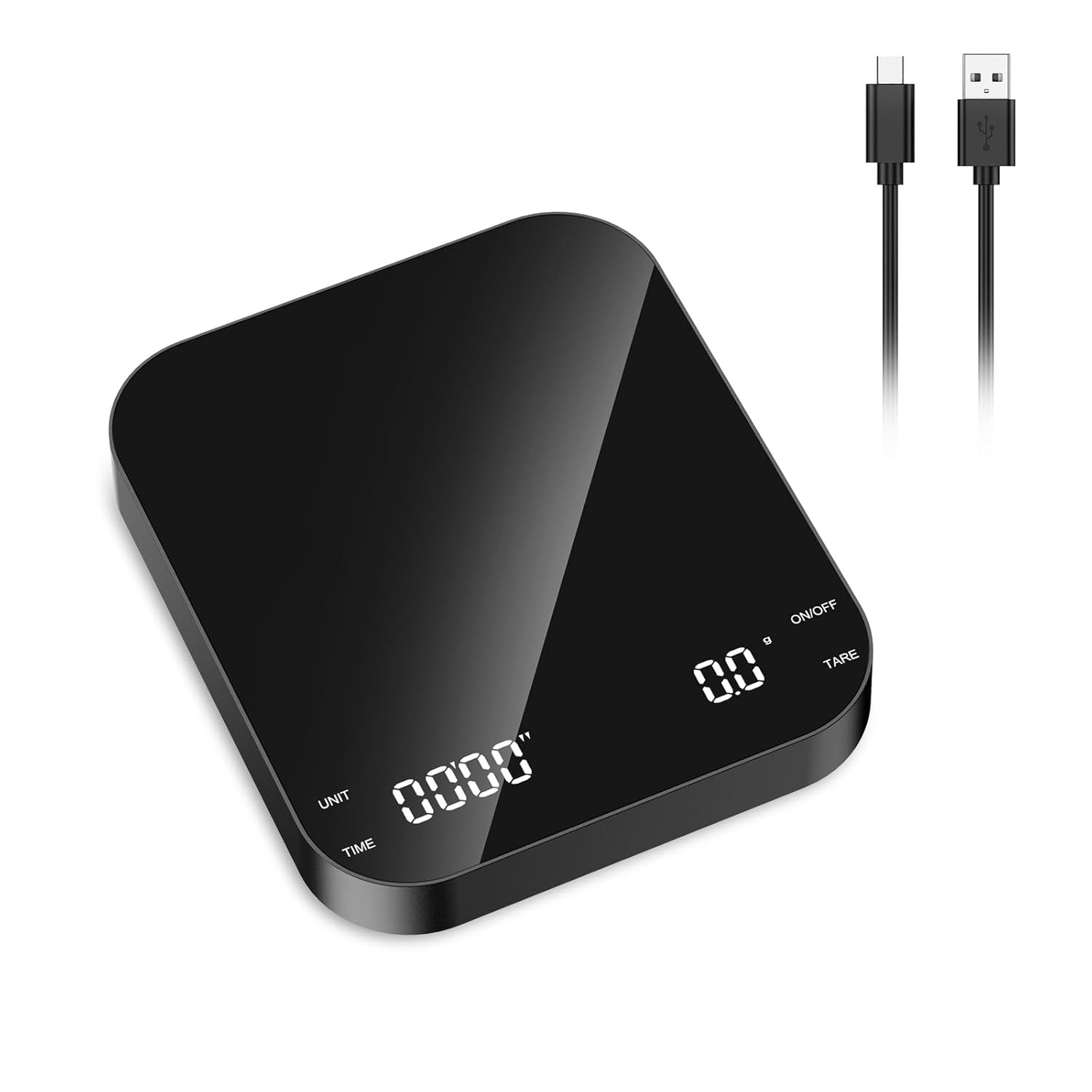 Bilancia Caffè Precisione 0.1g Ricaricabile - Design LED con Timer