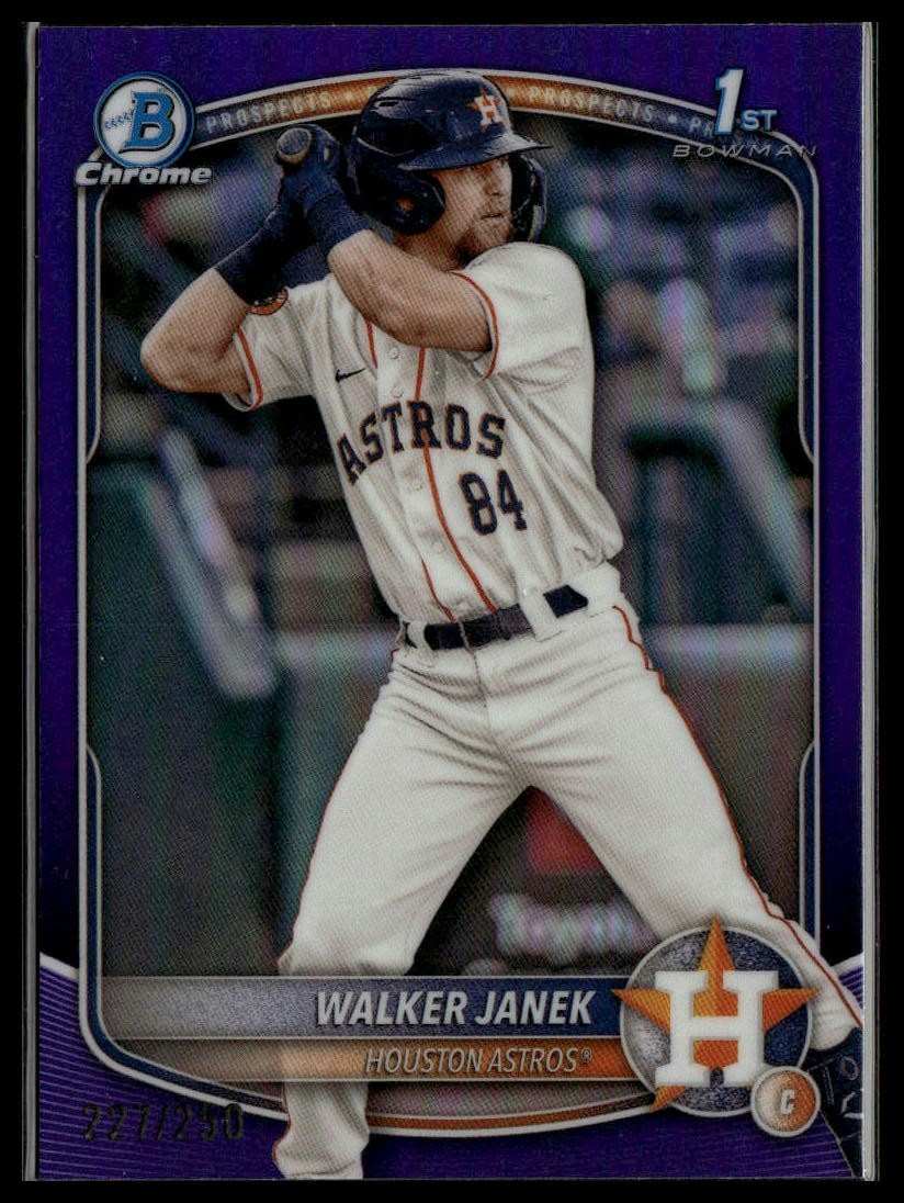 2025 Bowman Chrome #BCP-15 Walker Janek Purple Holo #/250
