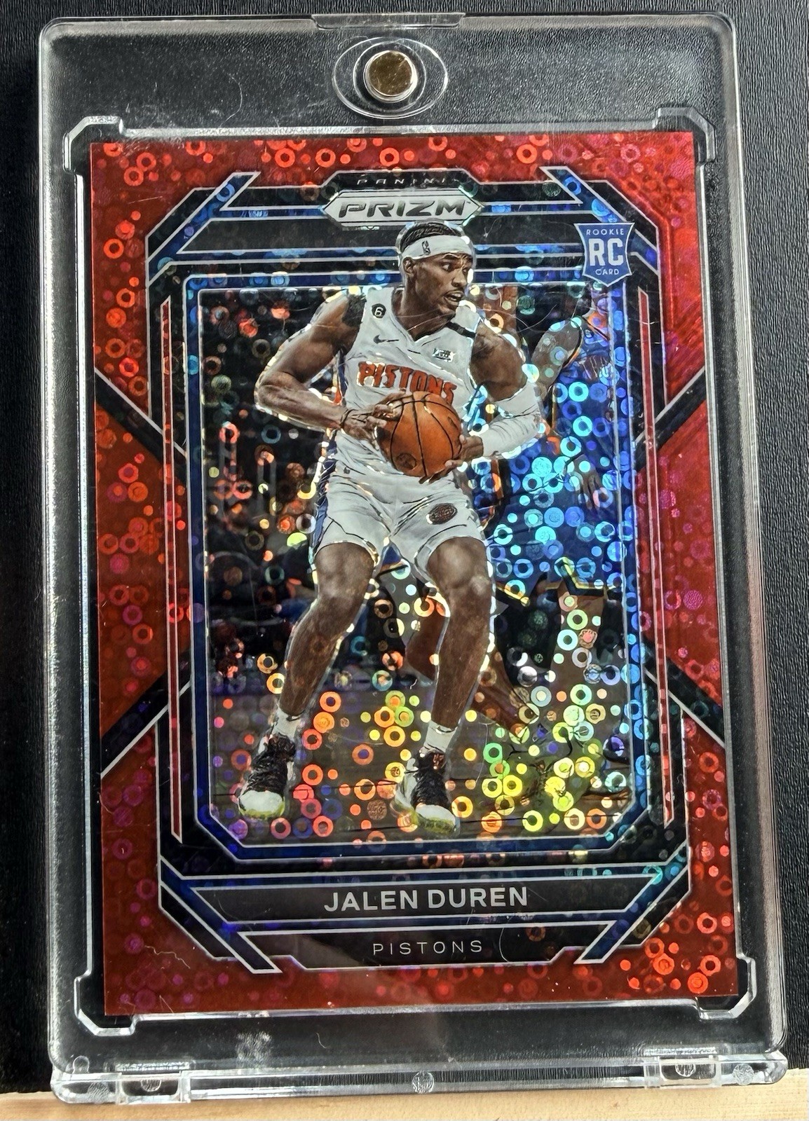 2022-23 Panini Prizm Jalen Duren #239 Fast Break Red Prizm /100 (RC)