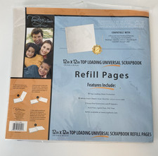 Top Load Universal Refills for 12 x 12 Post Bound Scrapbook Albums 10 Pages