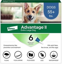 Advantage II For XL Dogs Over 55 lbs Flea Treatment  Prevention- 6 Month Doses