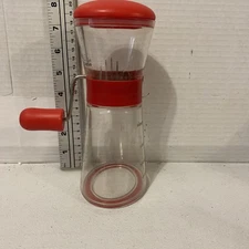 Progressive Nut Chopper Red Non Skid Base Marked Measurements 1 1/2 C Removeable