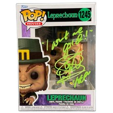 WARWICK DAVIS SIGNED FUNKO POP LEPRECHAUN HORROR AUTOGRAPHED BAS COA