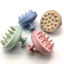 1pc Silicone Shampoo Brush Body Massage Brush Bath Shower Brush Salon Hairdressi