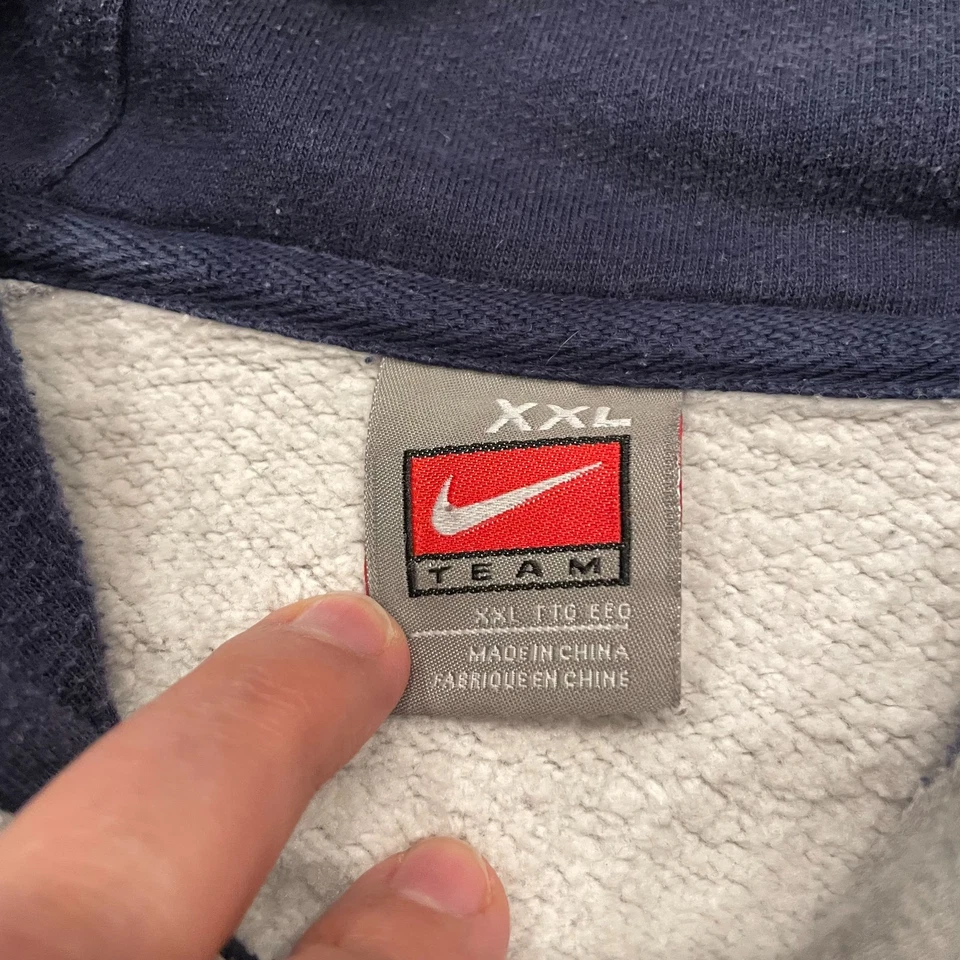 Vintage Virginia Cavaliers Hoodie Men XXL Gray 90s Y2K Center Swoosh Nike Team - Image 3 of 4