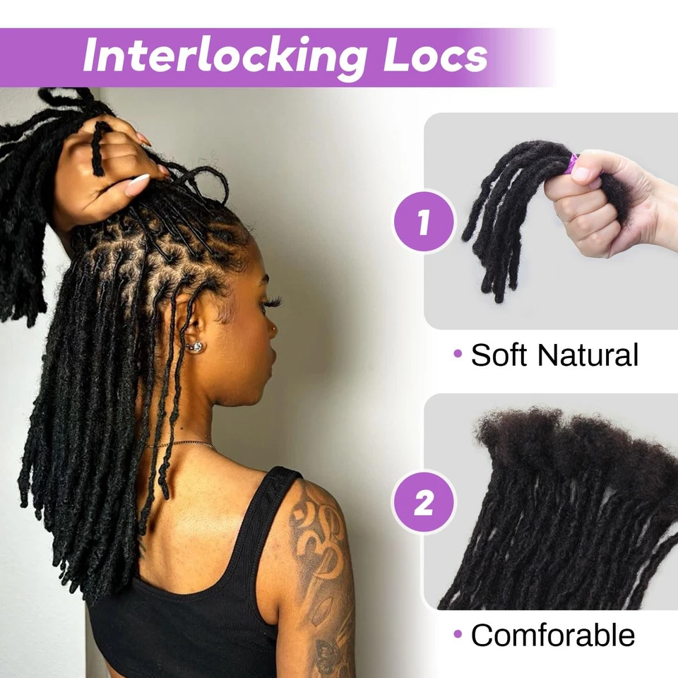 Extensiones Loc Enclavamiento 6 pulgadas 40 Soportes Cabello Humano 0.6cm Ancho 100% Humano... Foto 3 de 4