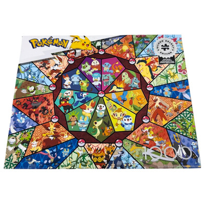 Buffalo Games Pokémon Stained Glass Foil Starters 1000 Piece Jigsaw Puzzle