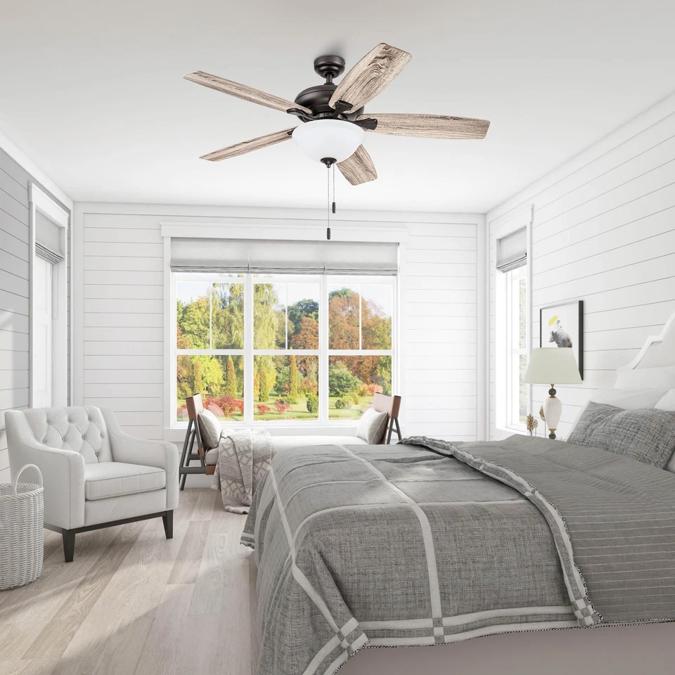 Cannes 52 Inch Traditional Indoor LED Ceiling Fan with Light Pull Chain Three... - Image 2 of 4