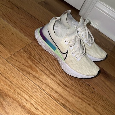 Nike React Infinity Run Flyknit CD4371-102  Size9 White Vapor Green Sneaker