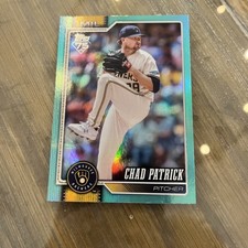 2026 Topps Series 1 Chad Patrick #217 SP Aqua Rainbow Foil Milwaukee Brewers