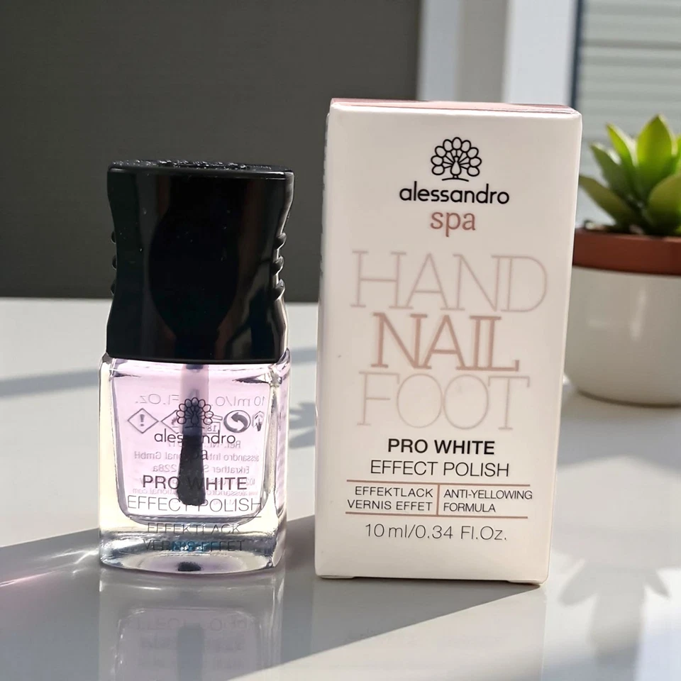 Alessandro Spa Pro White Effect Polish 10 ml Anti-Yellowing Formula- Neu (Vegan)