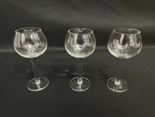 Lot of 3 Heavy Stemmed Crystal Cordial Glasses 5.25 Inch Drinkware