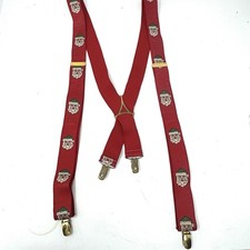 Vintage COS Red Santa Claus Suspenders Made In West Germany
