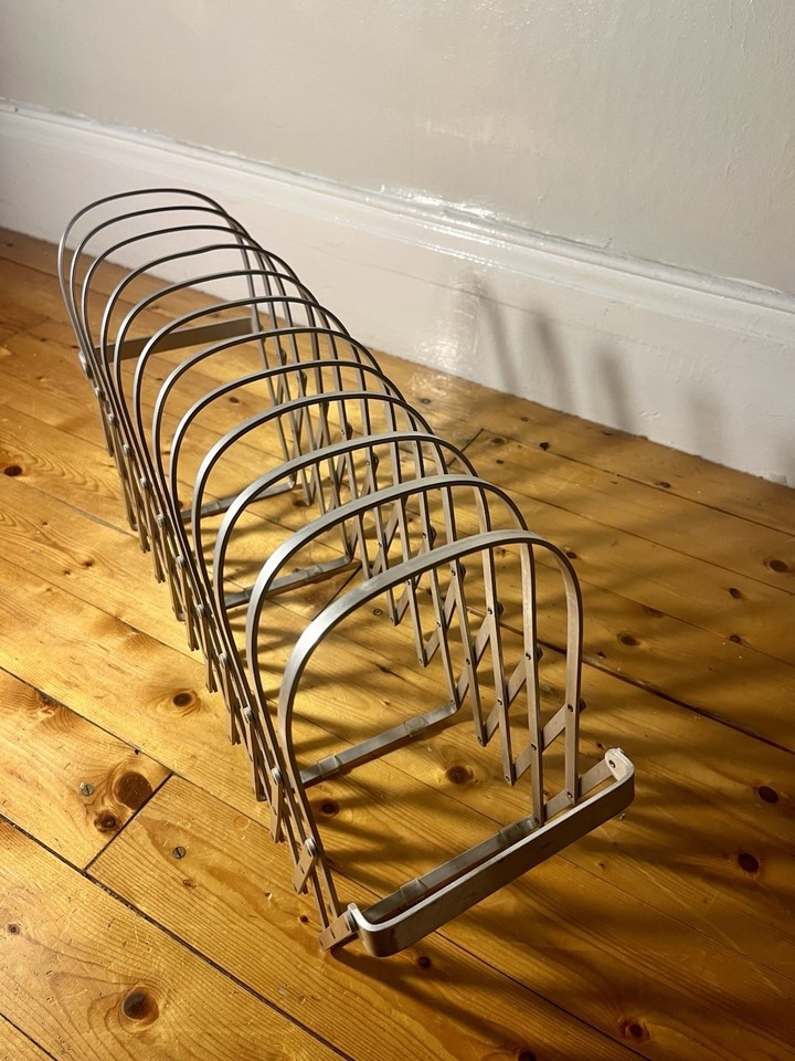 Vintage Metal Extendable Magazine Rack Book Holder Collectible Rare ...