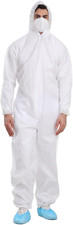 Cleaing Disposable Paint Suit 3-Pack or Case of 30, SMS Coveralls with Hood El