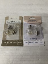 Scentsationals 20w Wax Warmer Light Bulb-G30 Style for Full Size Warmers-2 PACK