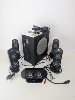 Logitech X-530 5.1 Lautsprechersystem mit Subwoofer Computer Laptop - FUNKTIONIERT 