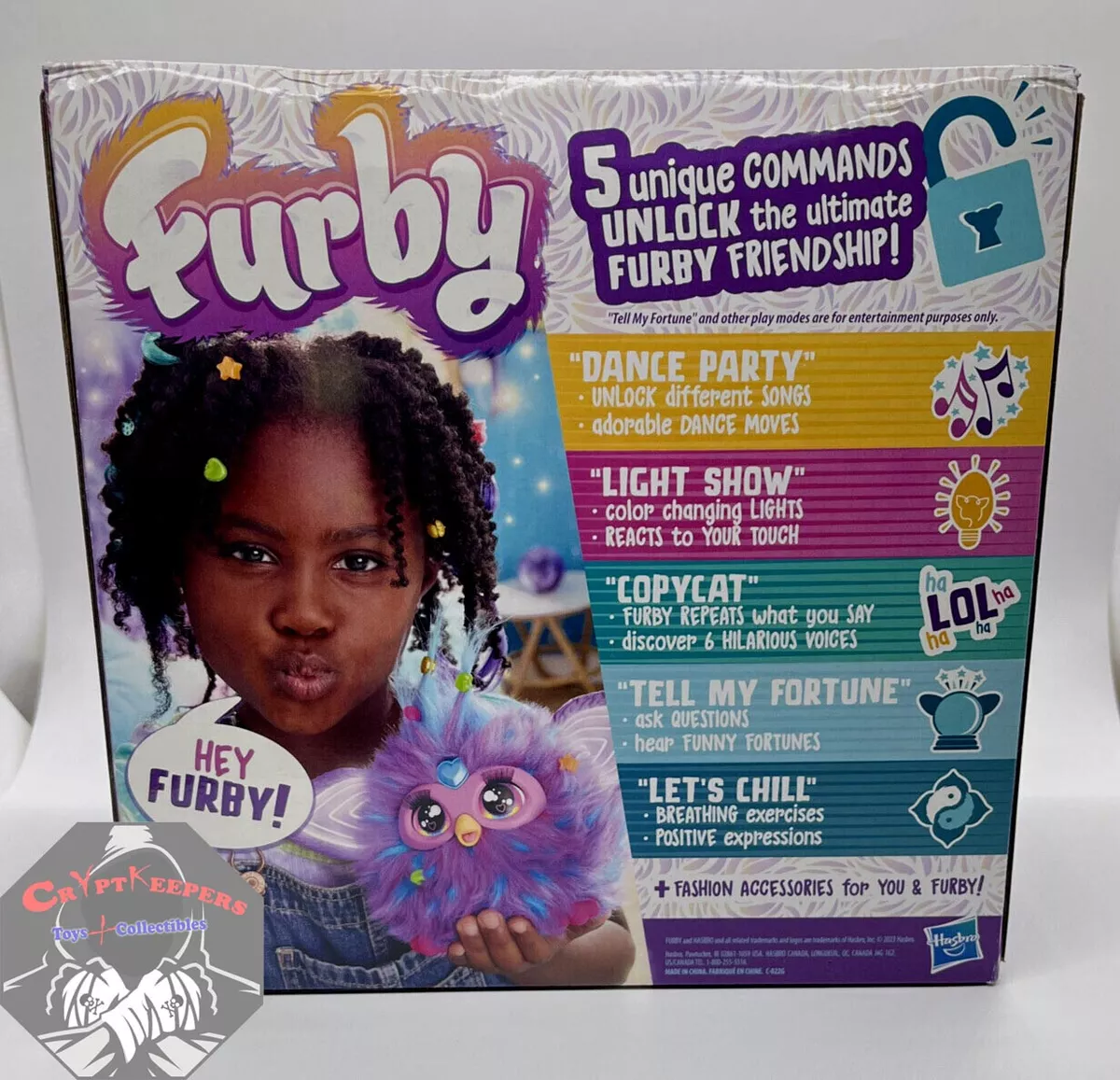 Furby violet, 15 accessoires, peluche interactive pour filles et garçons,  animatronique activé par la voix, à partir de 6 ans - Cdiscount Jeux -  Jouets