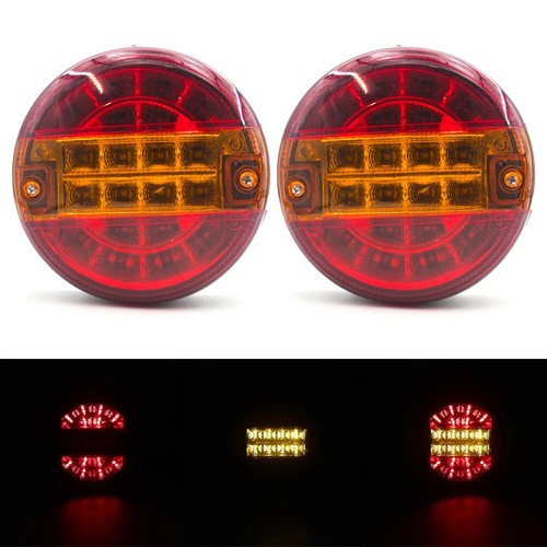 2x 20 LED Rear Tail Stop Brake Light Indicator Trailer Caravan Van Truck 12V 24V