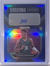 JAZIAN GORTMAN 2023 PRIZM NBA DRAFT Picks ROOKIE RC BLUE PRIZM AUTO #D/125