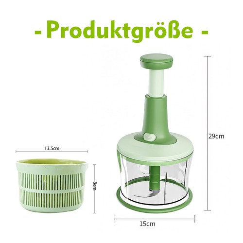 Xkzhrr Trita Cipolla1200ML Trita Verdure ManualePress ChopperManuale Tritaver... - Foto 2 di 7