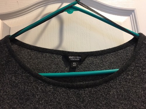 Simply Vera Shades of Gray Sweater L/S Size XL - Picture 3 of 7