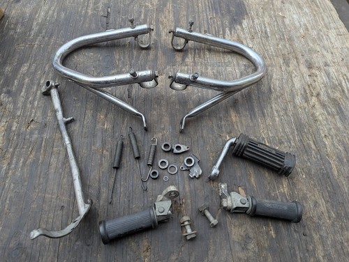 1975 BMW R75/6 OEM CRASH BARS KICK STAND FRONT REAR FOOT PEGS