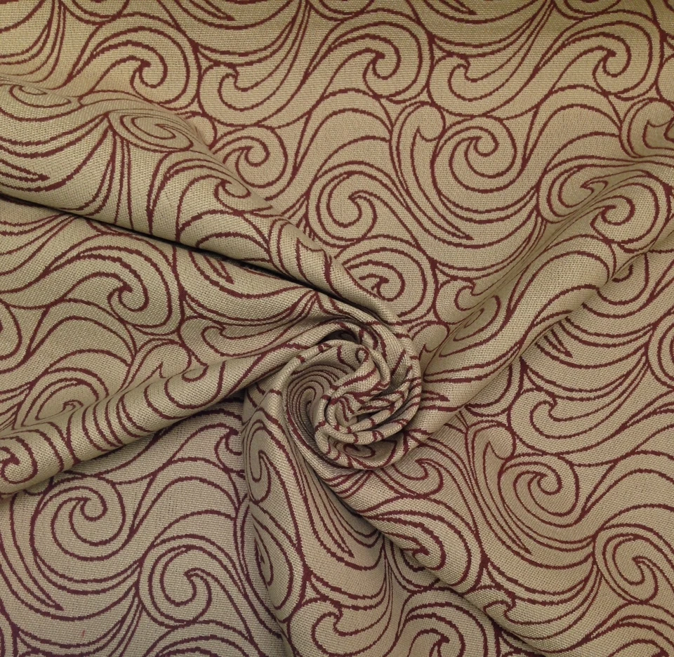 TELA EXTERIOR INTERIOR EXTERIOR JACQUARD GEOMÉTRICO ROJO AMAPOLA OUTDURA FROLIC POR YARDA 54"W Foto 4 de 4