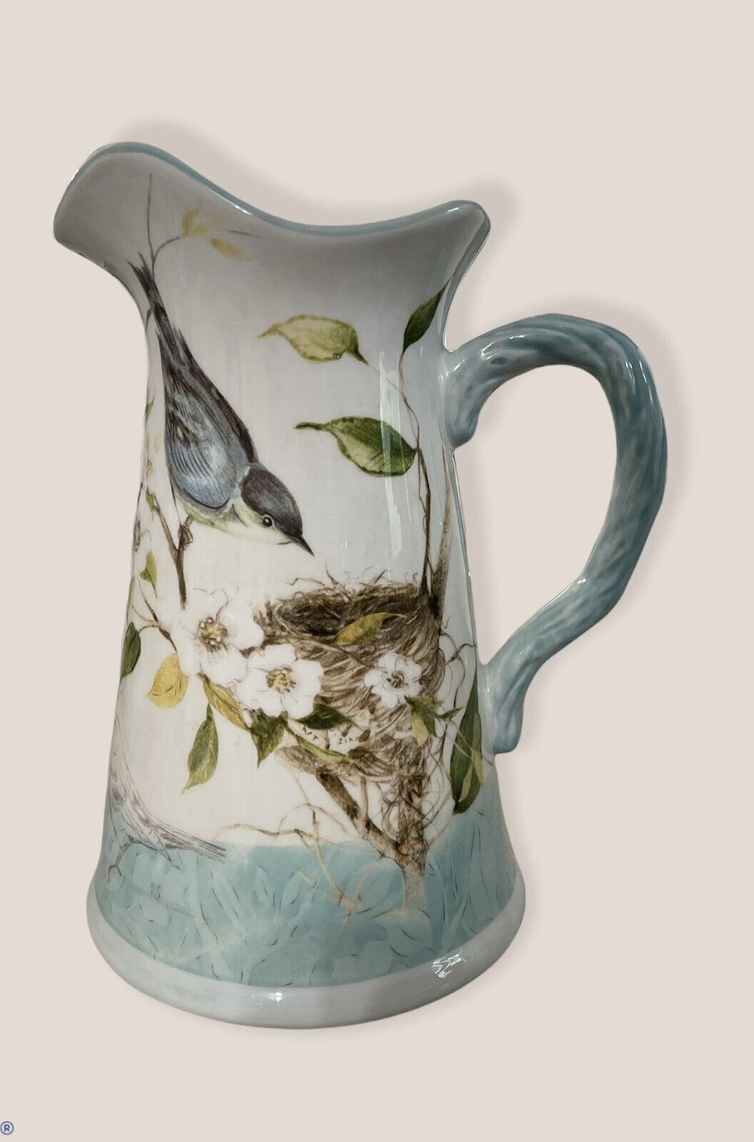 FLAWLESS Beautiful PIER 1 IMPORTS 【高額売筋】 Retired Notes Nature 新入荷 Ceramic Field PITCHER