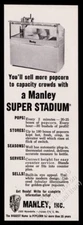 1964 Manley Super Stadium commercial popcorn popper photo vintage trade print ad