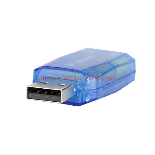 External USB Sound Card 5.1 Stereo Audio Adapter 3.5mm Mic Headphone Connector - Picture 2 of 4