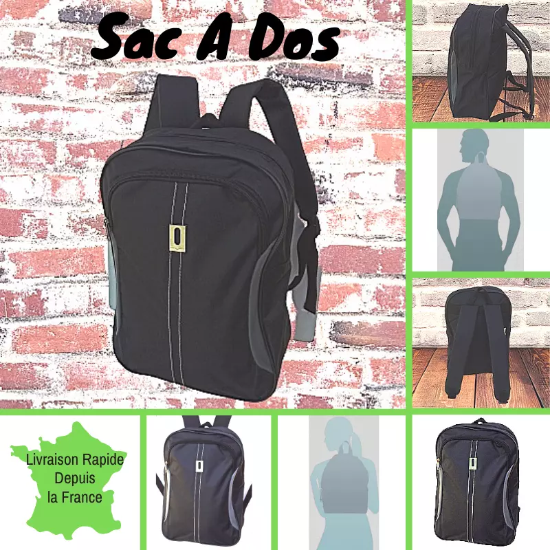 Hommes Femmes Nylon Sac à Dos Sport Travail Voyage Randonnée Collège  Cartable A4