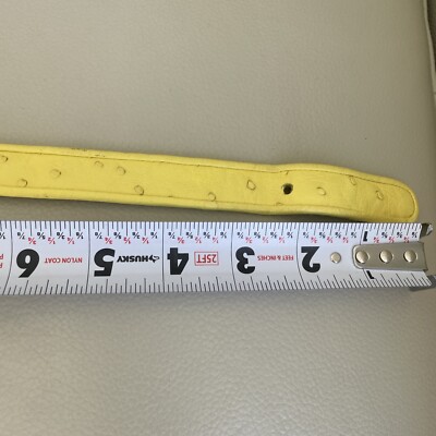 Judith Leiber Yellow Ostrich Belt fashion deals designer  display picture 3