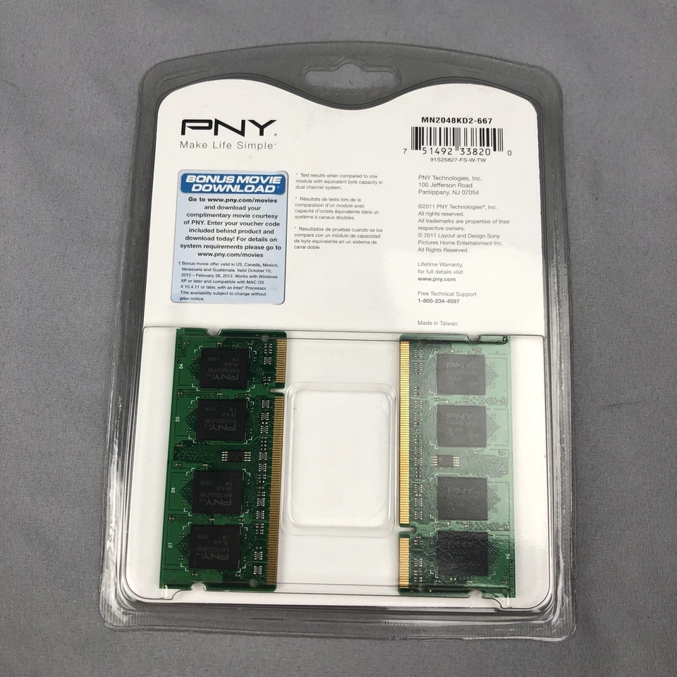 PNY 2GB Memory Kit (2x1GB) DDR2 PC2-5300 667MHz - Image 3 of 4