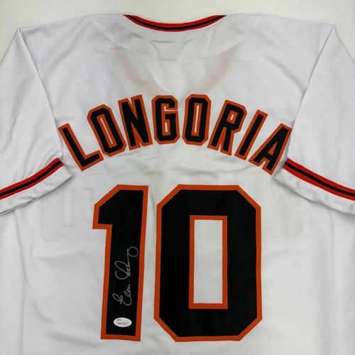 Autographed/Signed Evan Longoria San Francisco White Baseball Jersey JSA COA - Picture 2 of 4