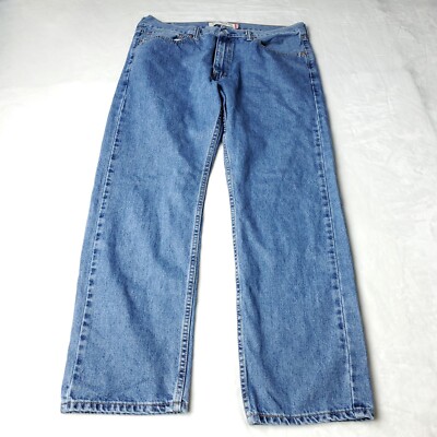 Levis 505 Straight Fit Jeans Mens 36x30 Blue Cotton Denim Casual Streetwear