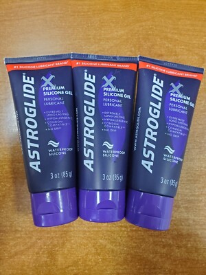 3 Pack: Astroglide X Premium Silicone Gel Lube Waterproof (Exp 4/27) 1752-R6P7