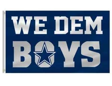 Dallas Cowboys We Dem Boys Flag 3x5 foot Blue Silver Banner Football NEW Star 25