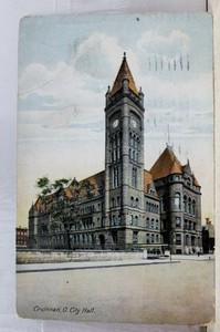 Ohio Oh Cincinnati City Hall Postcard Old Vintage Card View Standard Souvenir Pc Ebay