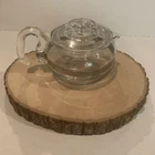 Vintage Pyrex Flameware 8446B 6-Cup Glass Coffee/Tea Pot With Lid, MCM, Nice
