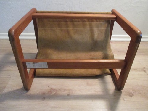Aksel Kjersgaard Teak Leder Zeitungsständer 712 Odder Danish Design Midcentury - Bild 10 von 13
