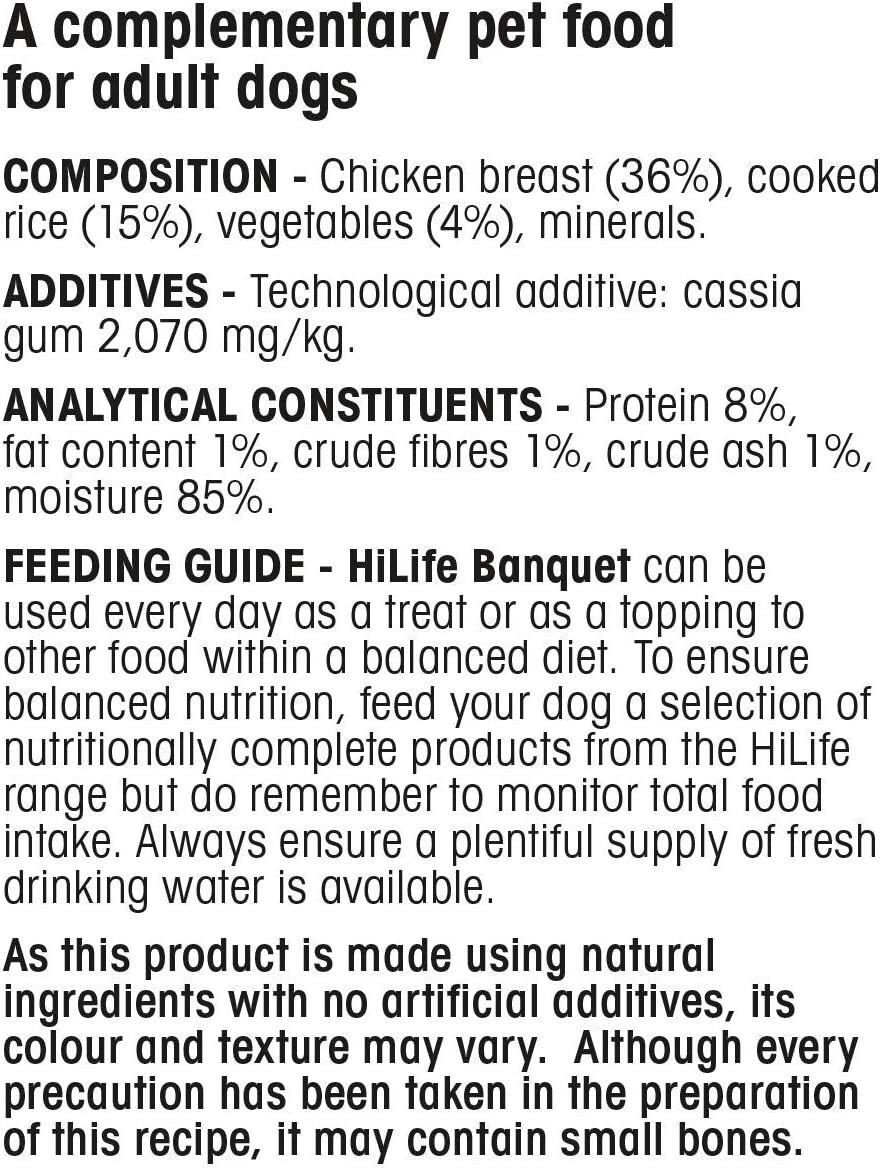 HiLife Banquet Wet Dog Food Flaked Chicken Breast, 100 g (Pack of