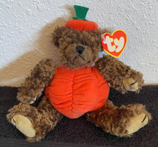 TRICK or TREAT HALLOWEEN Bear Peter 1993 Ty Beanie Baby PVC Pellets  TAG ERRORS